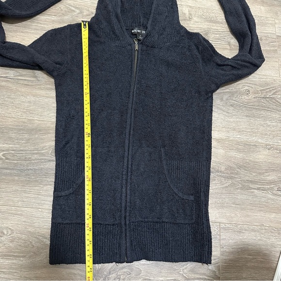 Barefoot Dreams Black Bamboo Chic Lite Black Zip Up Hoodie Size Small - Picture 9 of 12